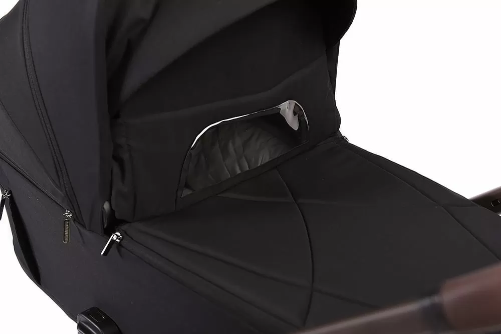 Коляска 2в1 Peppy Soho Black (рама шоколад)