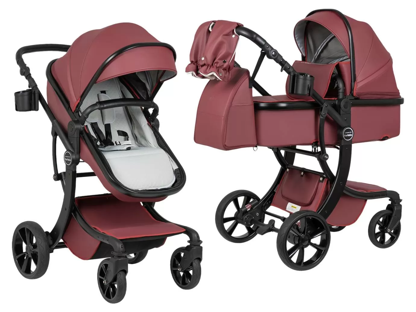 Коляска трансформер Aimile Adventurer бургунди