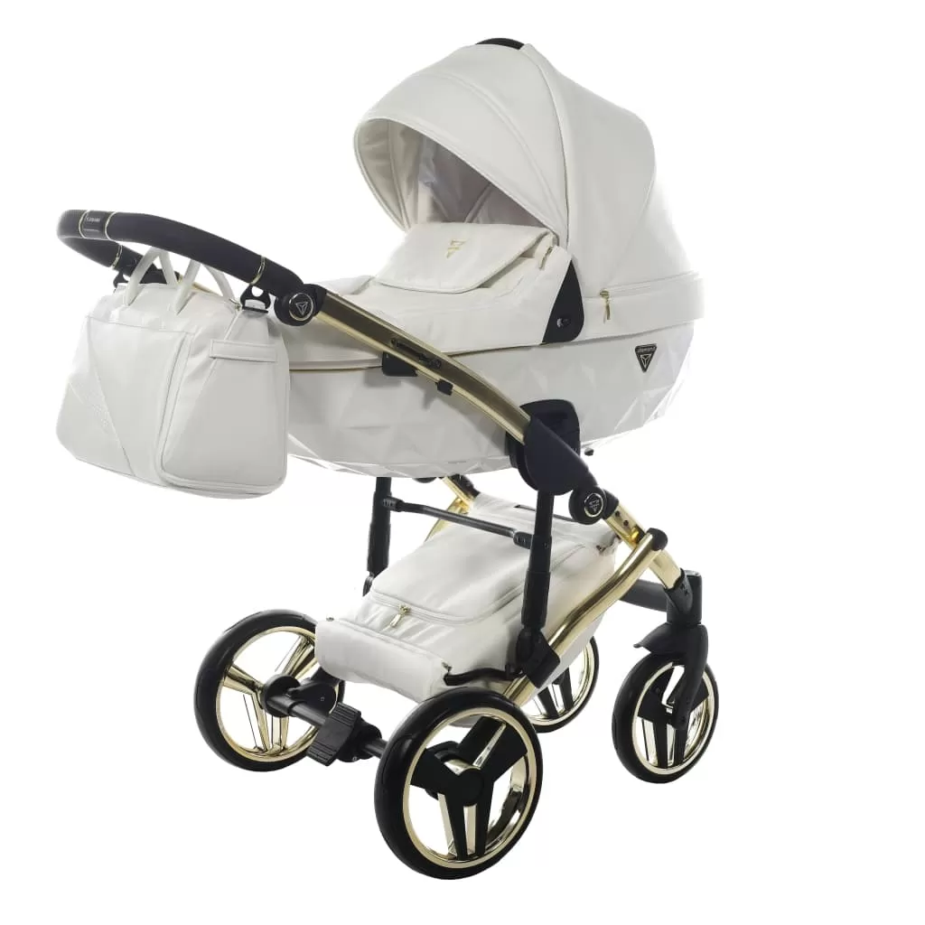 Коляска Junama Diamond Individual V3 white/gold