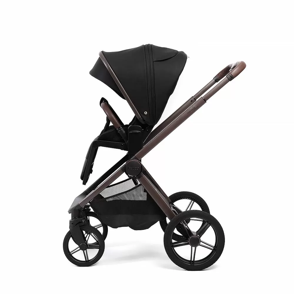 Коляска 2в1 Peppy Soho Black (рама шоколад)