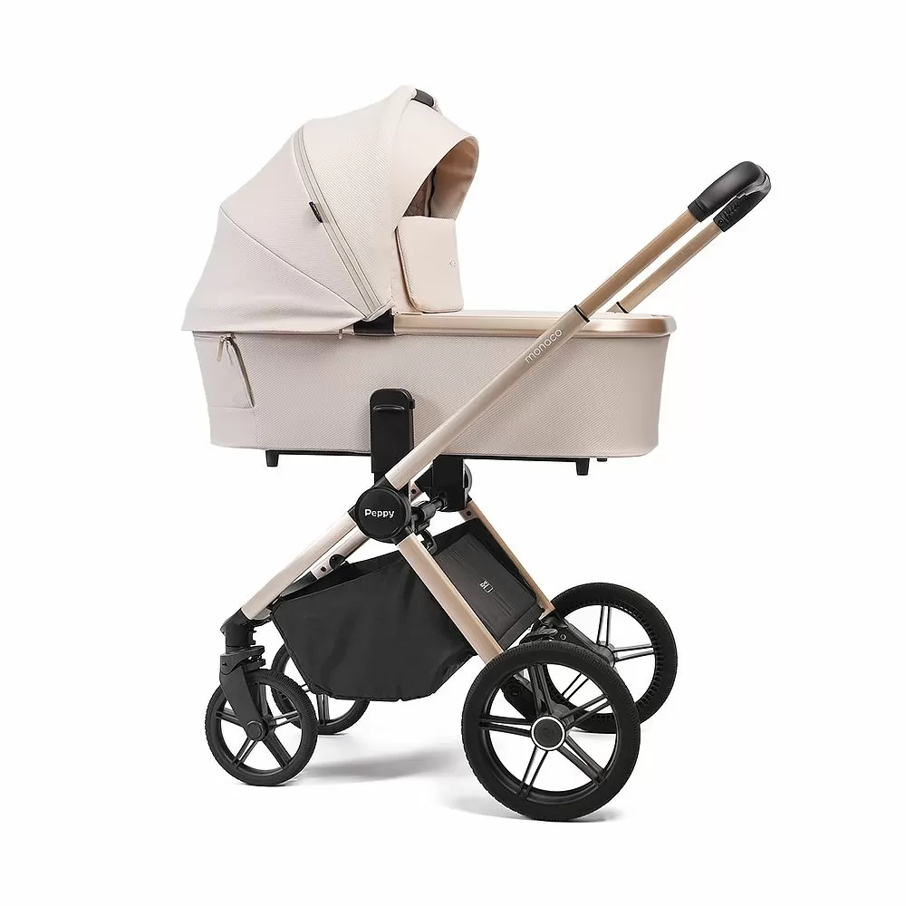 Коляска детская Peppy Monaco рама бежевая