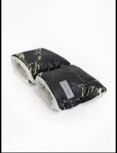 Муфты на ручку коляски черный мрамор