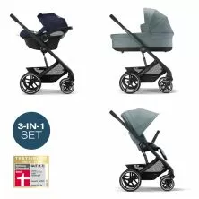 Коляска 3 в 1 Cybex Balios S Lux New 2023 шасси Black
