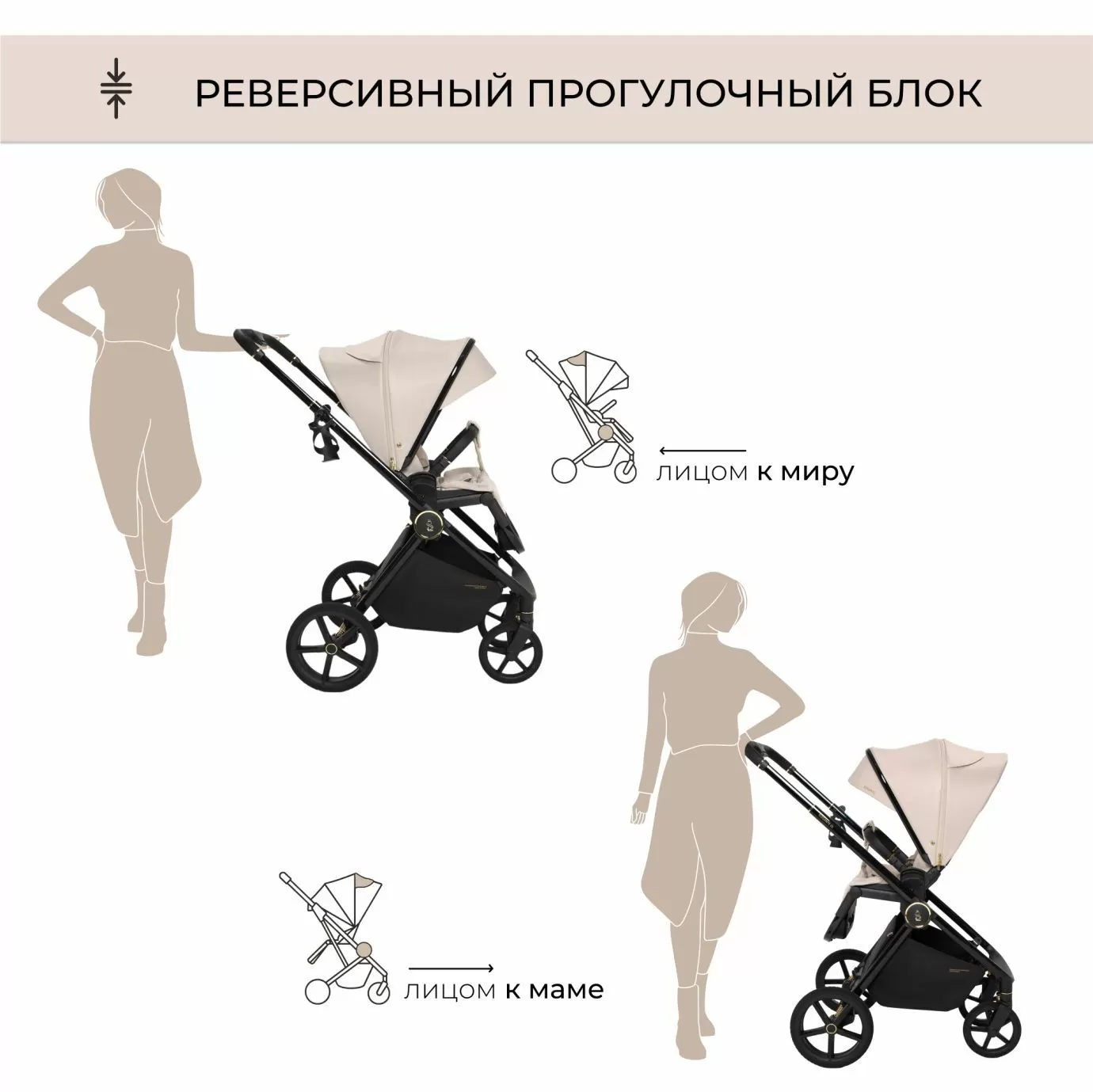 Коляска SBL Elegante GL Beige