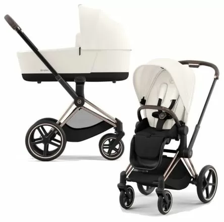 Cybex Priam IV коляска 2 в 1 white рама gold