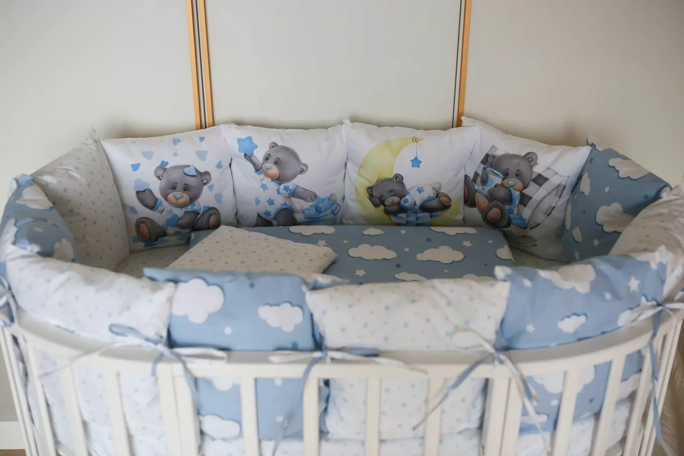 Комплект 17 предметов "малыш на луне голубой"