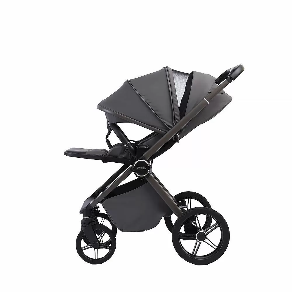 Коляска 2в1 Peppy Monaco Plus Antrazit (рама серая)