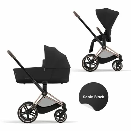 Cybex Priam IV коляска 2 в 1 Deep Black рама gold