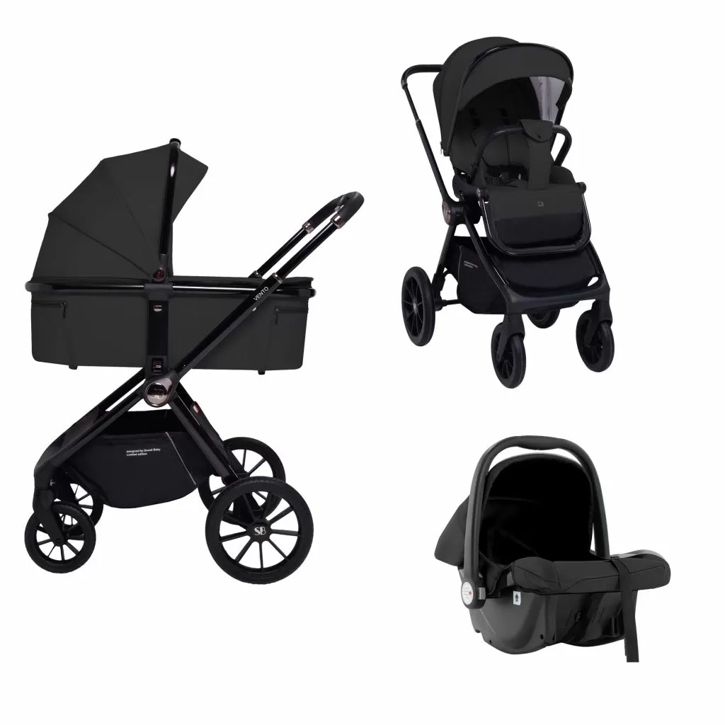 Коляска 3в1 Sweet Baby Vento Black