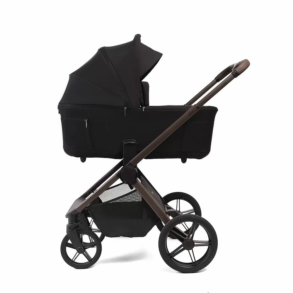 Коляска 2в1 Peppy Soho Black (рама шоколад)