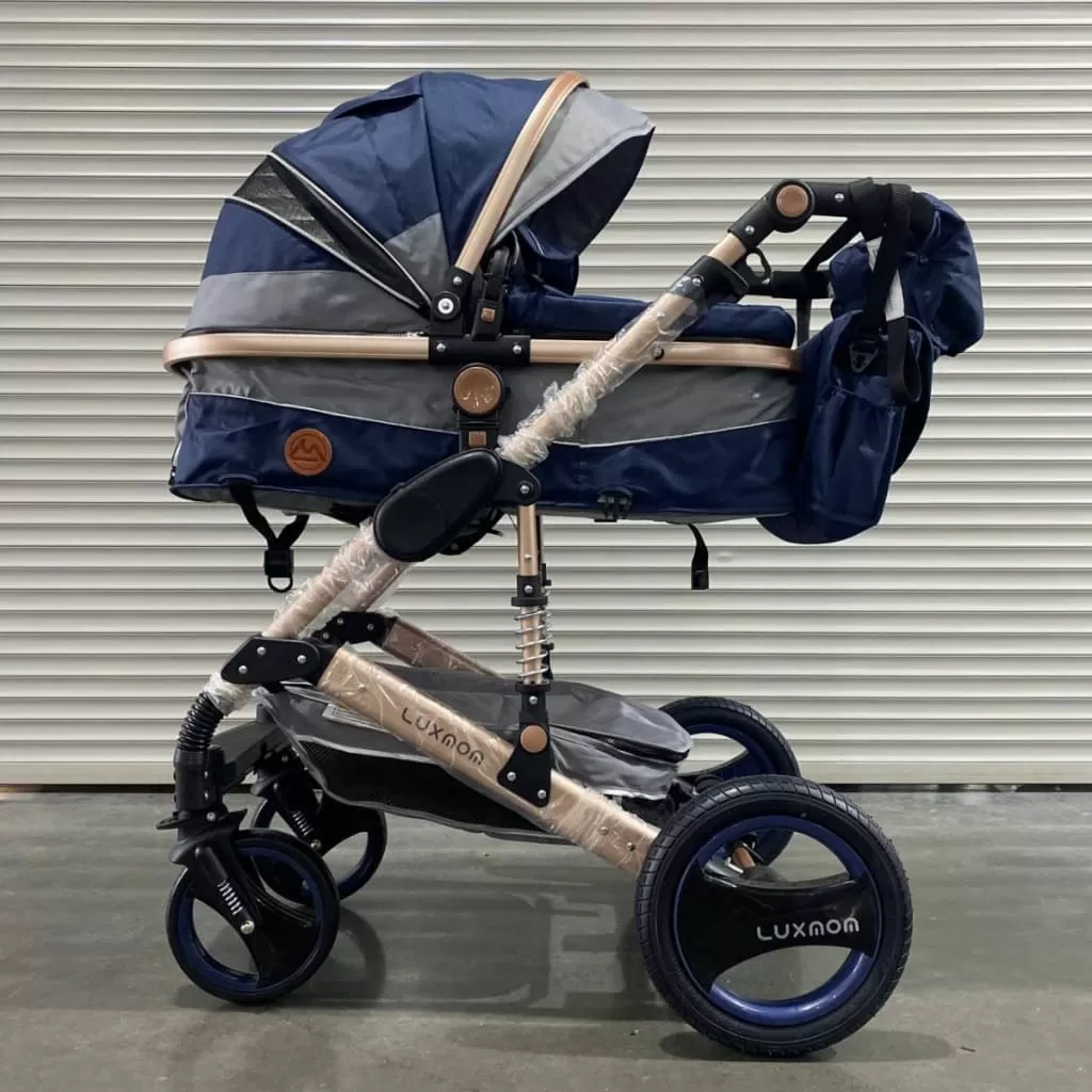 Коляска luxmom 510 2в1 синий