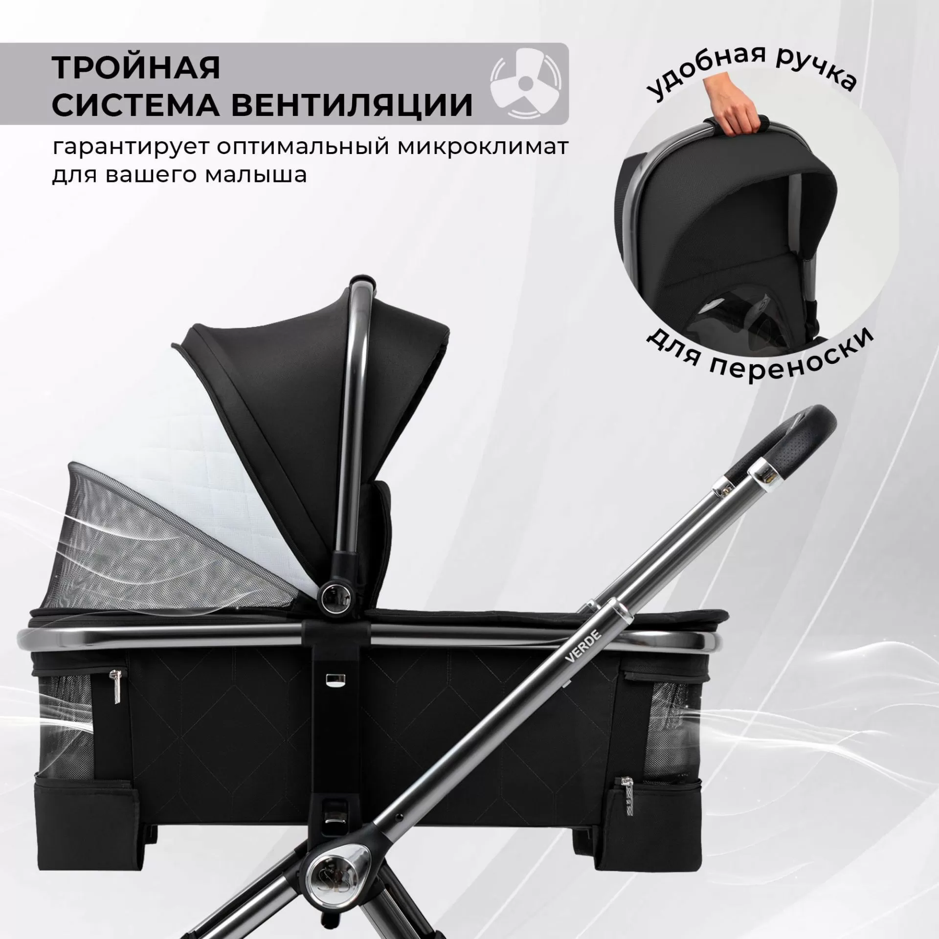 Коляска Sweet Baby Verde Silver Black