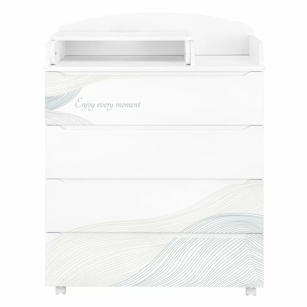 Комод Indigo Green Line 800/4 с пеленальным столиком волна