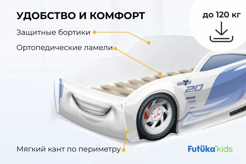Кровать машина 160x80 Штиль