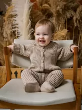 Комбинезон вязаный детский Pure Love Little, демисезонный, бежевый
