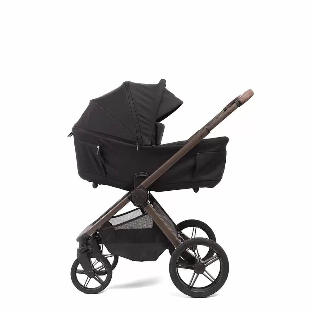 Коляска 2в1 Peppy Soho Black (рама шоколад)