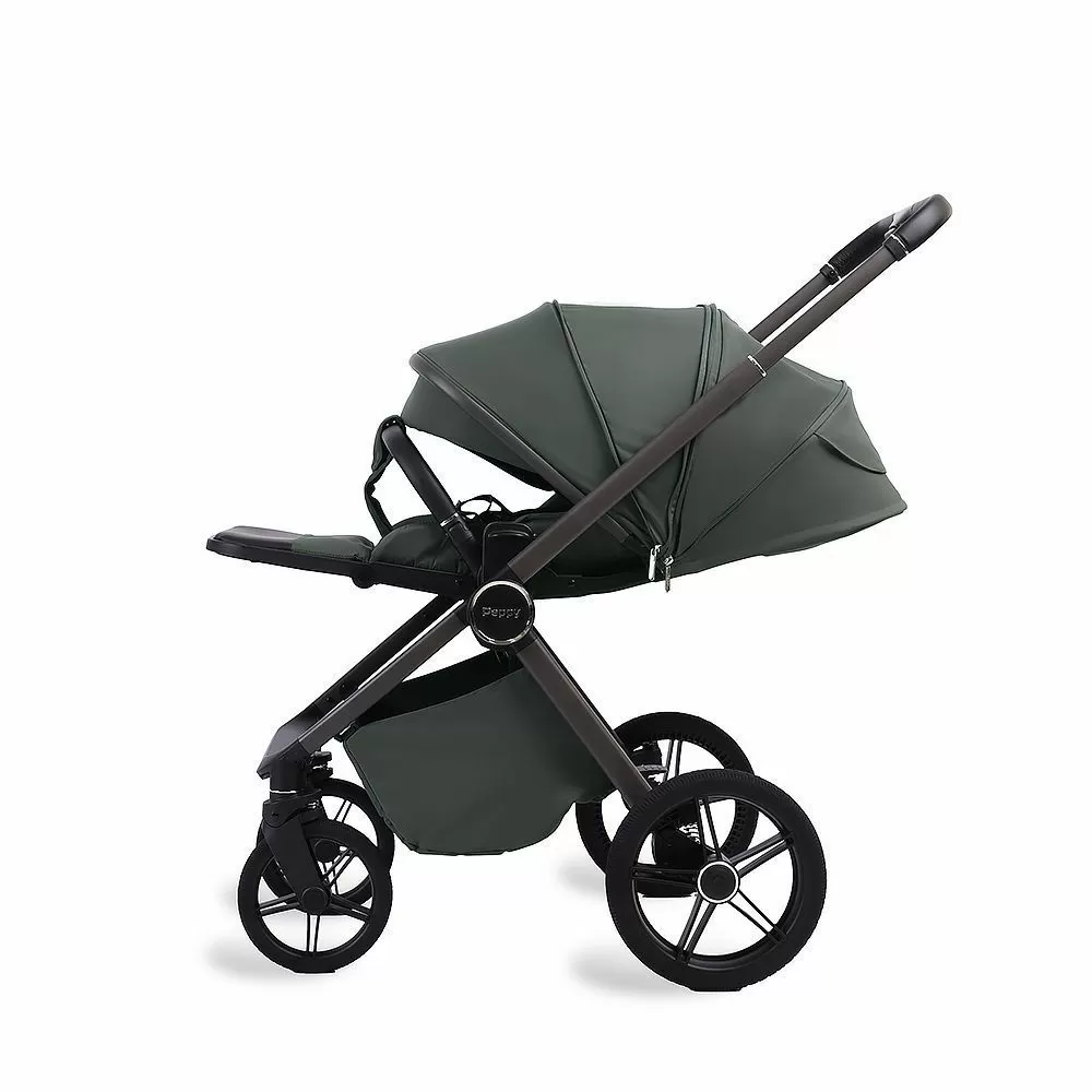 Коляска 2в1 Peppy Monaco Plus Oliva Green (рама серая)