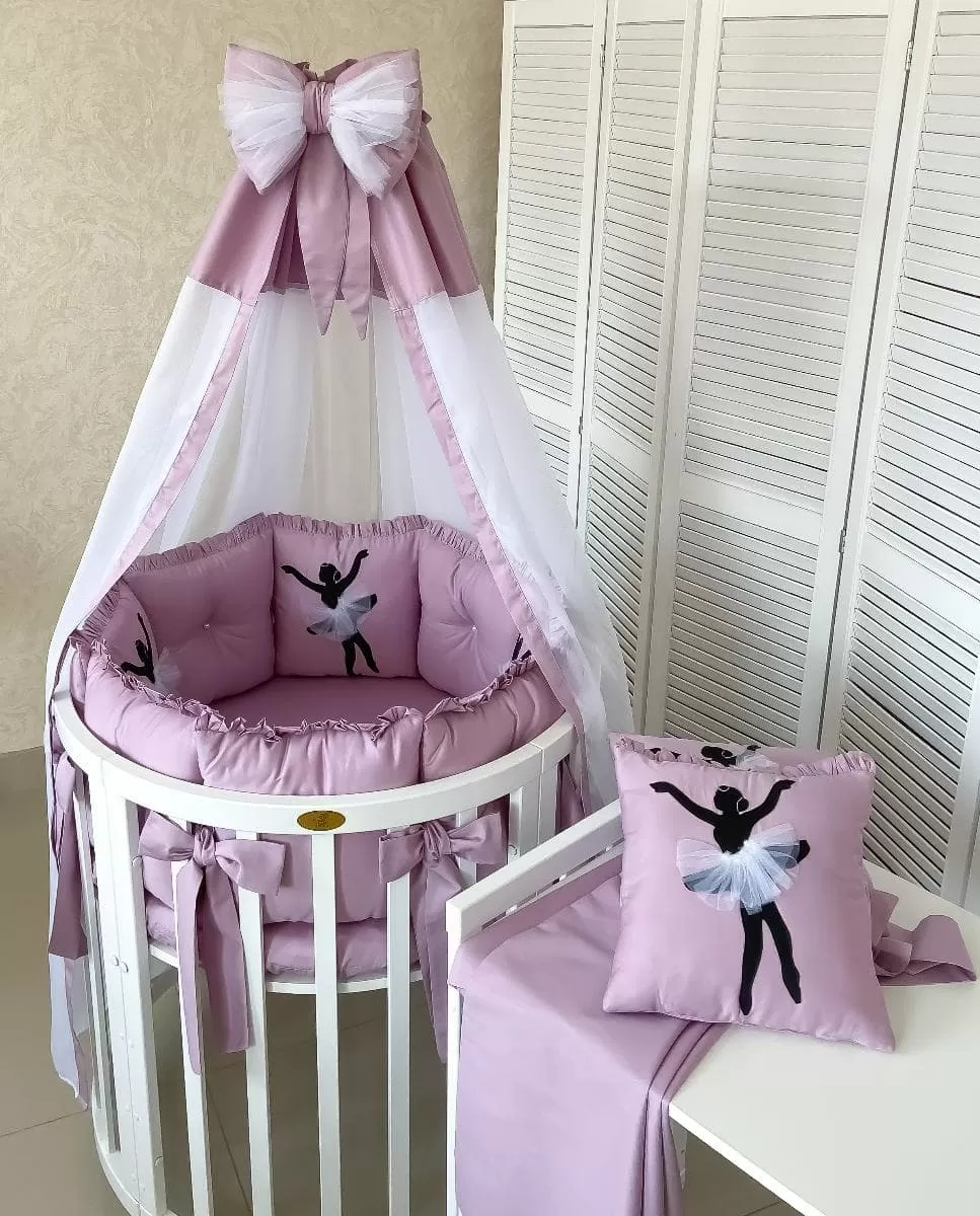 Комплект в кроватку дизайнерский "Балерины"