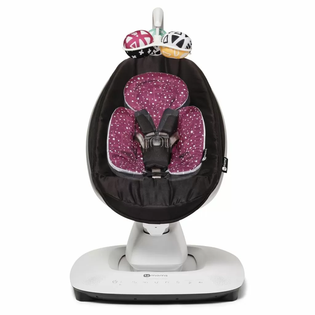4moms mamaRoo New черная + Вкладыш Maroon/Plush