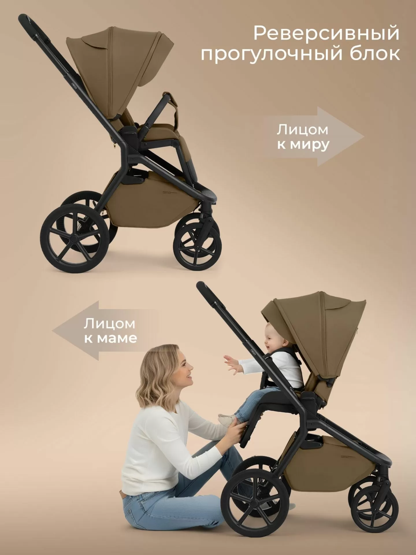 Коляска 2в1 SBL Orso Brown