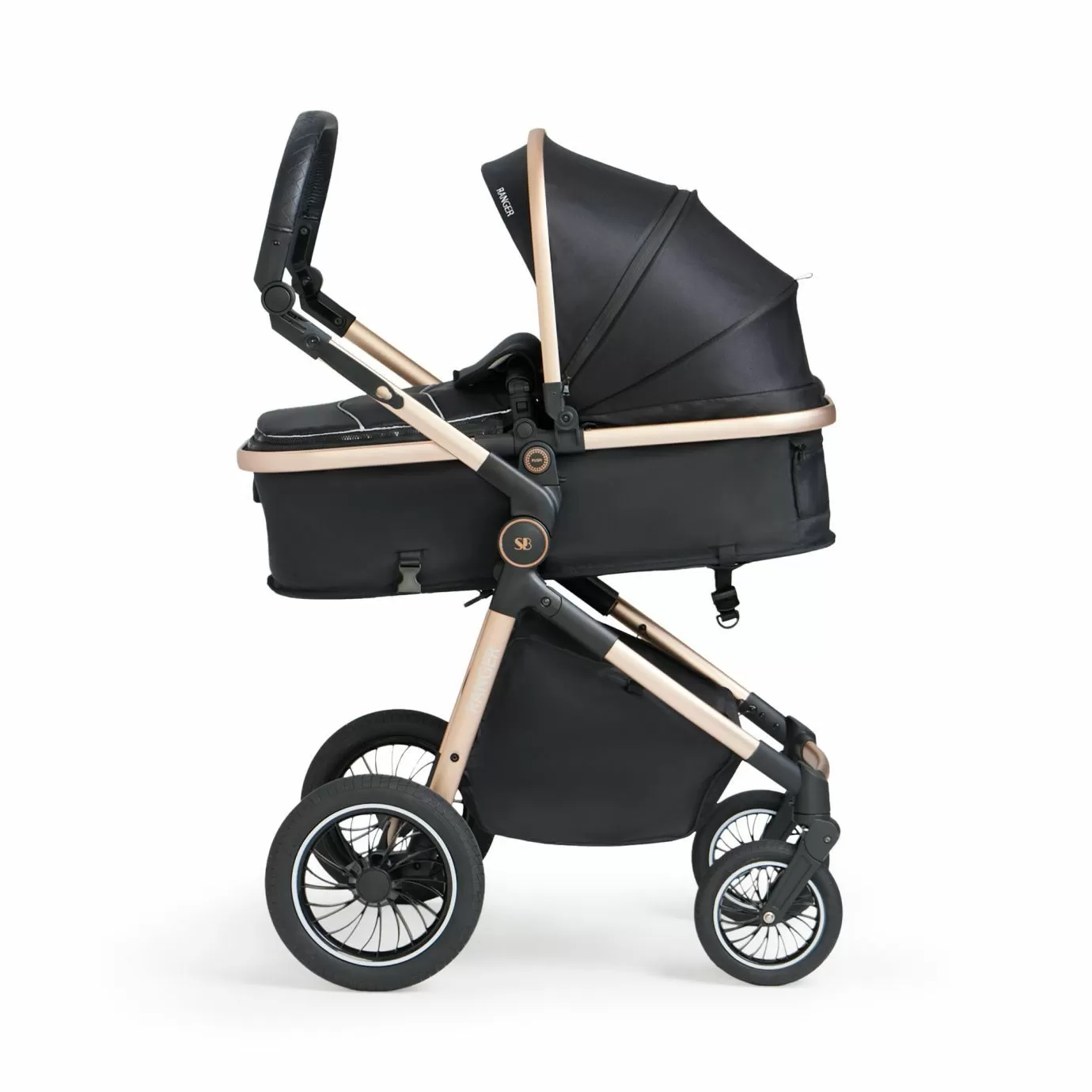 Коляска-трансформер 2в1 Ranger Black Gold