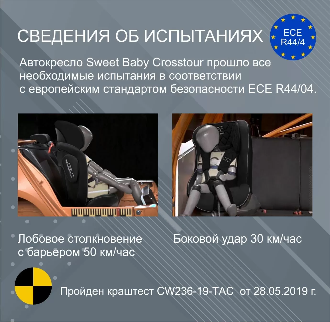 Автокресло группа (0-36) Crosstour 360 SPS Isofix Grey/Black