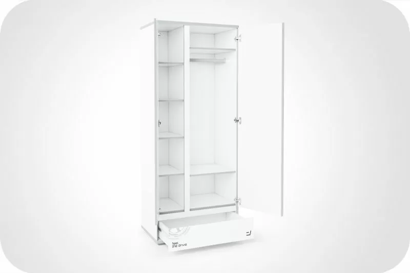 Шкаф Q-bix 31 МЕРСЕДЕС белый