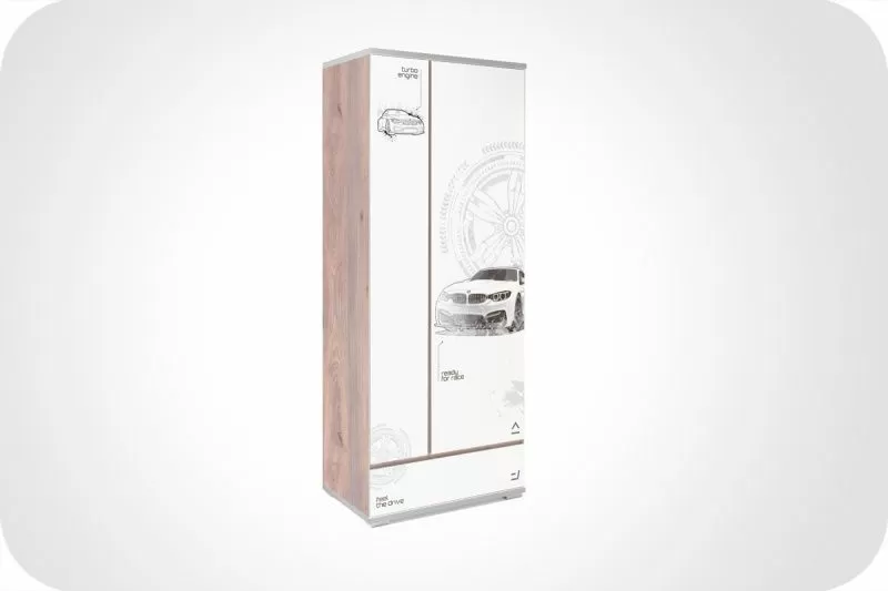 Шкаф Q-bix 31 БМВ белый/дерево