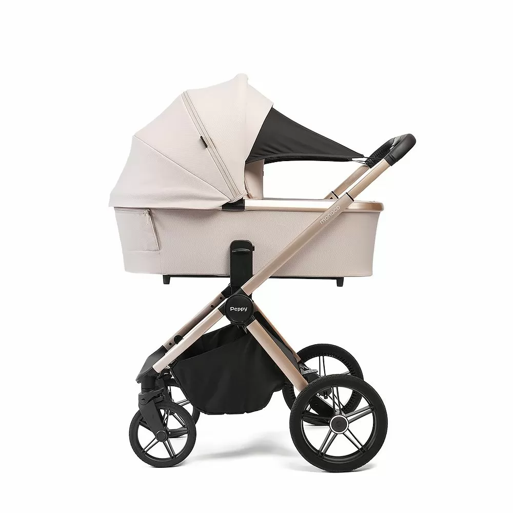 Коляска детская Peppy Monaco рама бежевая