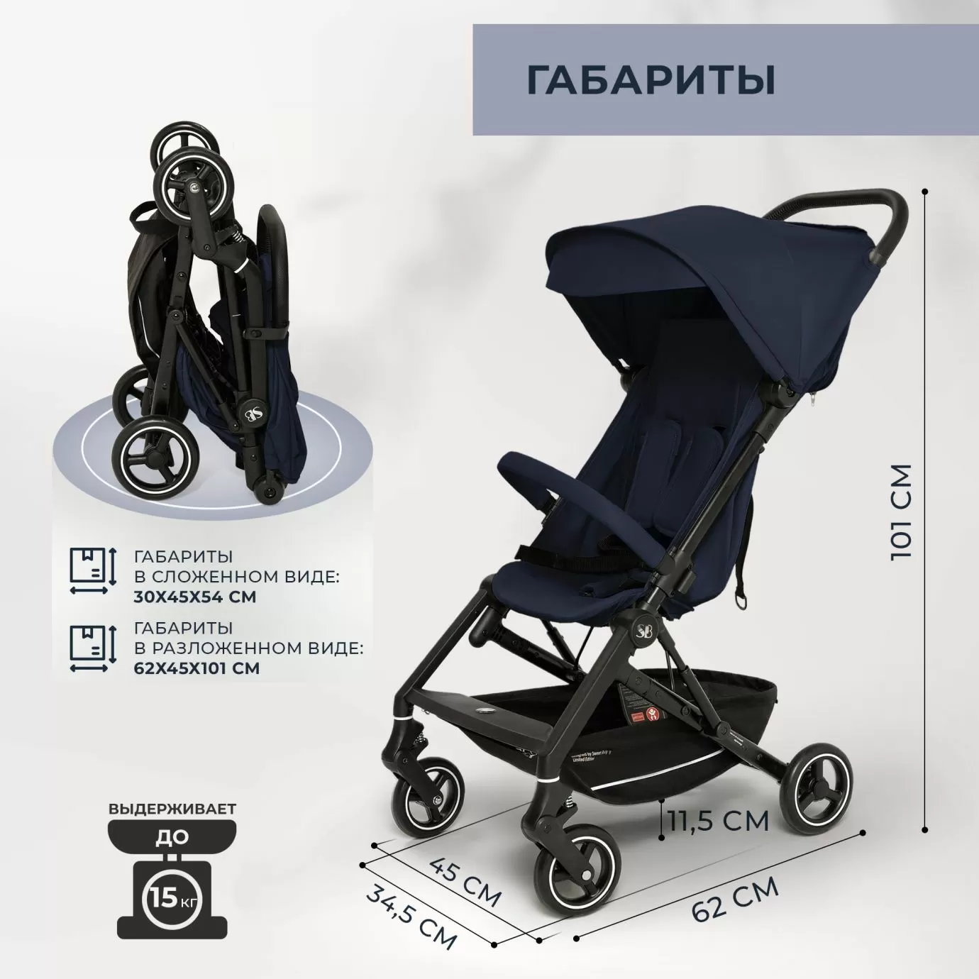 Прогулочная коляска Sweet Baby Grazia Blue