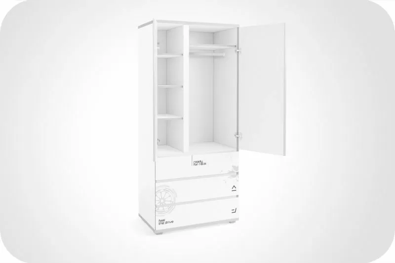 Шкаф Q-bix 33 БМВ белый
