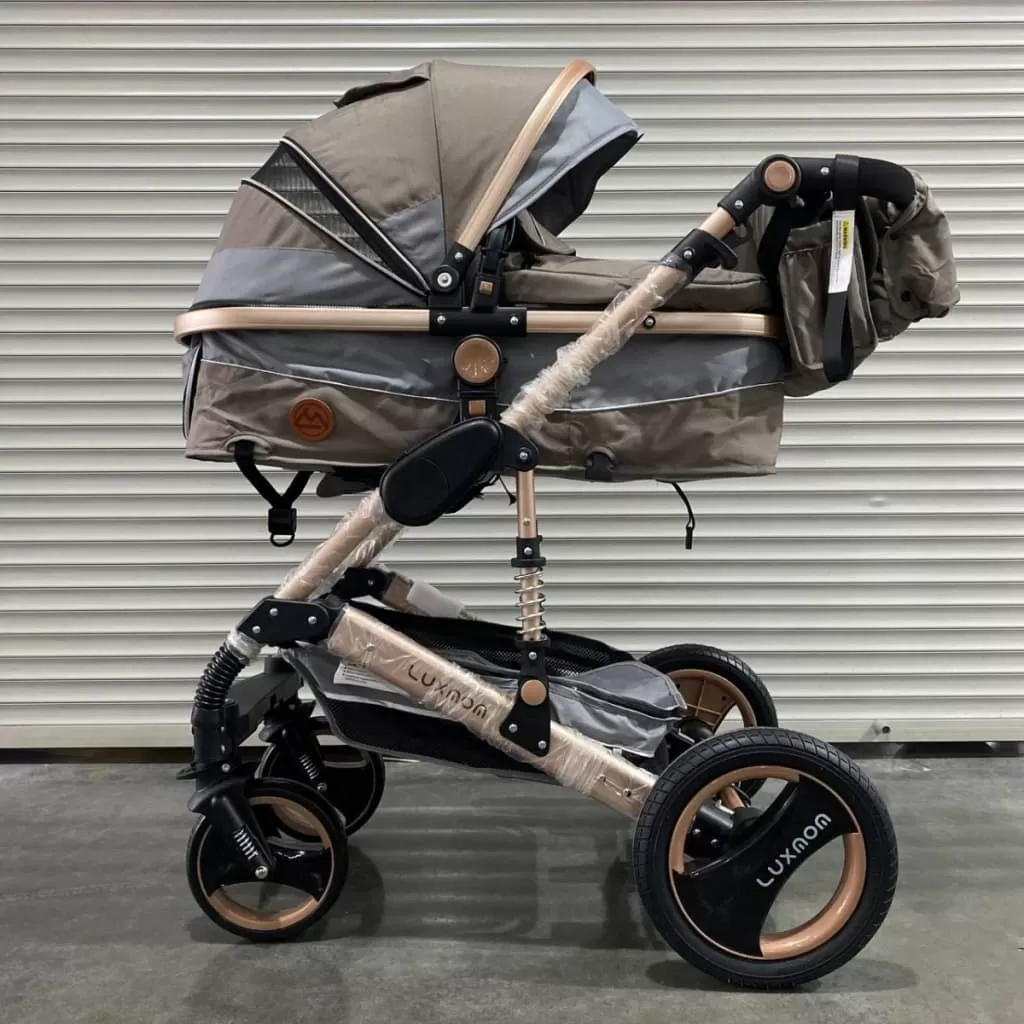 Коляска luxmom 510 2в1 коричневый