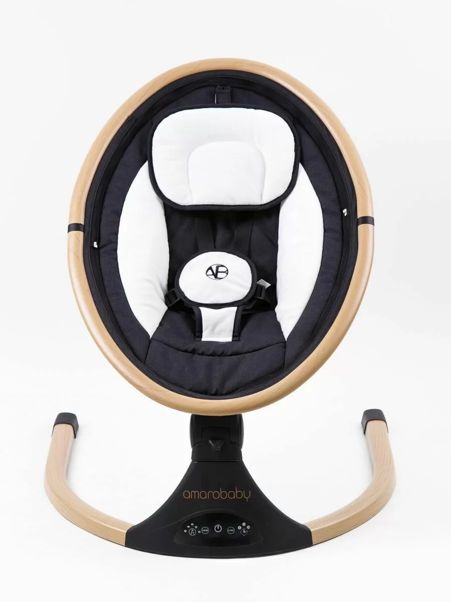 Электронные качели детские AMAROBABY ERGO SWING, черный