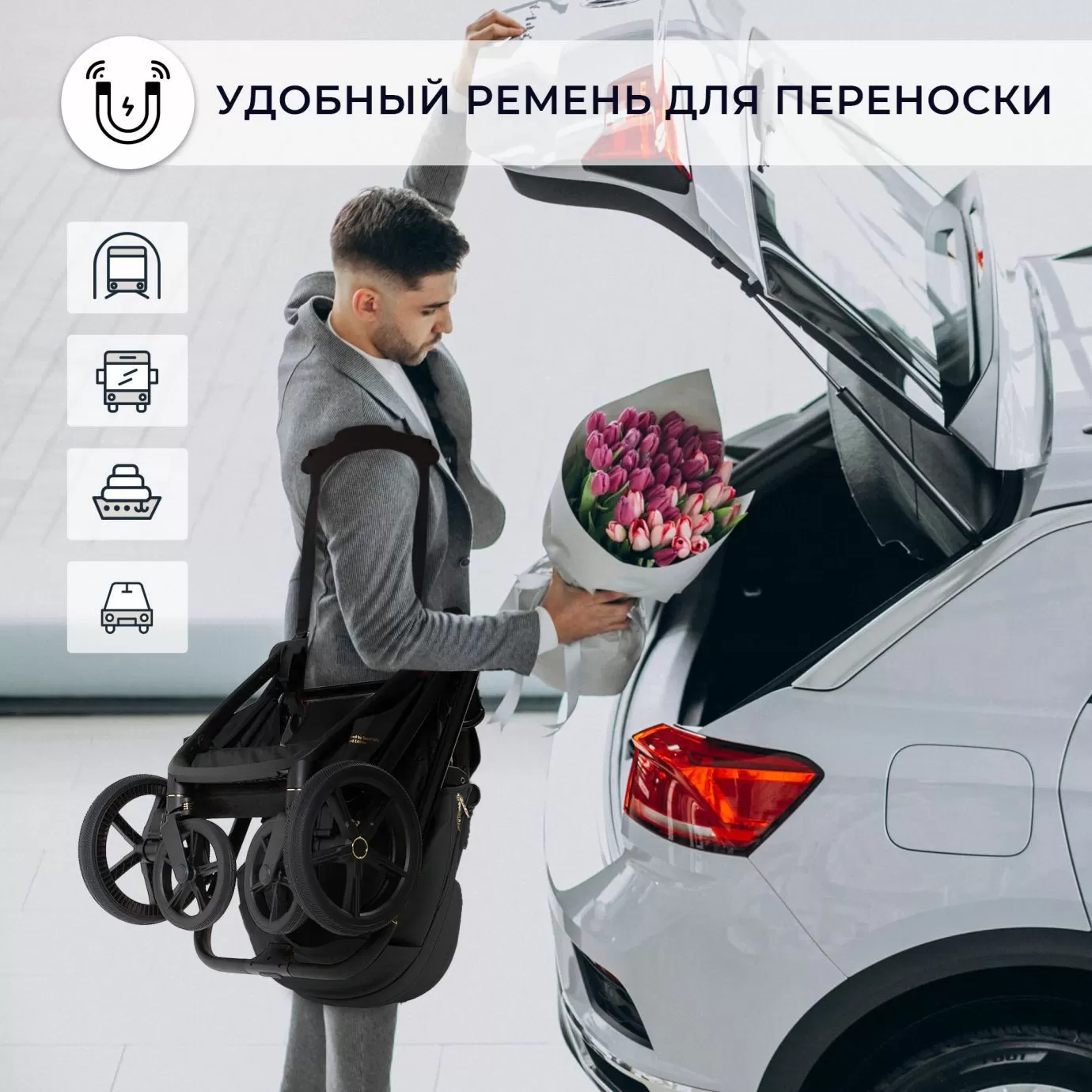 Коляска Sweet Baby Stella Plus Neo Black
