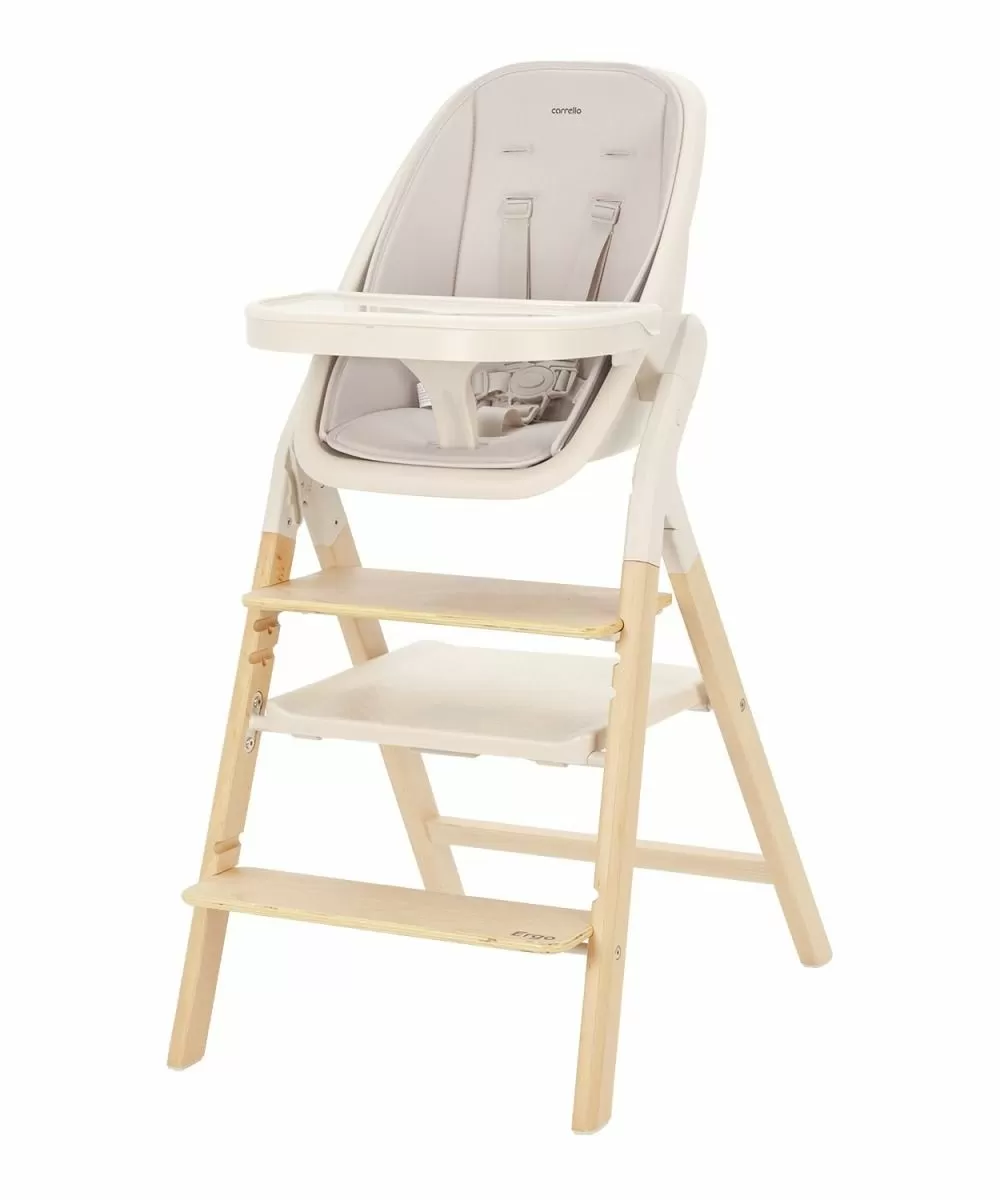 Стульчик для кормления Carrello Ergo, Sugar Beige (Светло-серый)