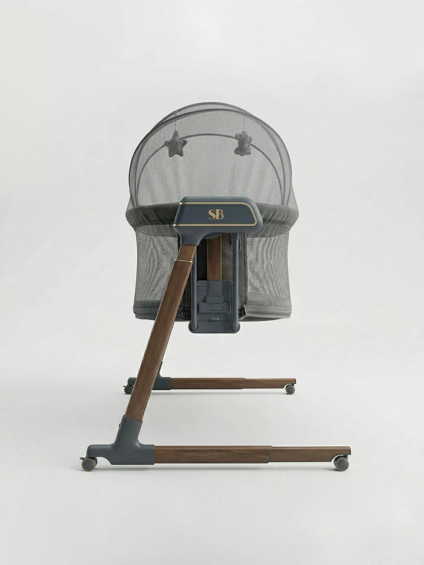 Колыбель приставная Sweet Baby Comfort серая/дуб