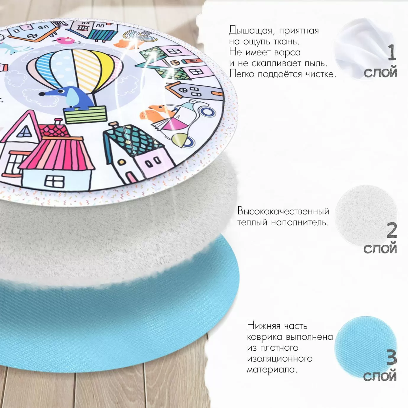 Развивающий коврик NUOVITA PICCOBINE GENIO G1,полет