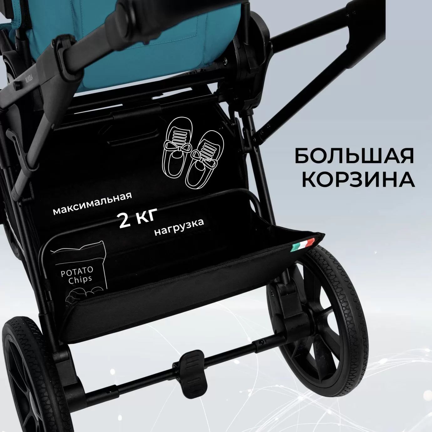 Коляска 2в1 Sweet Baby Nuvola Ocean Green