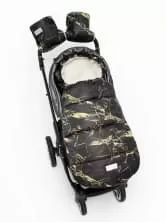 Конверт зимний меховой черный мрамор