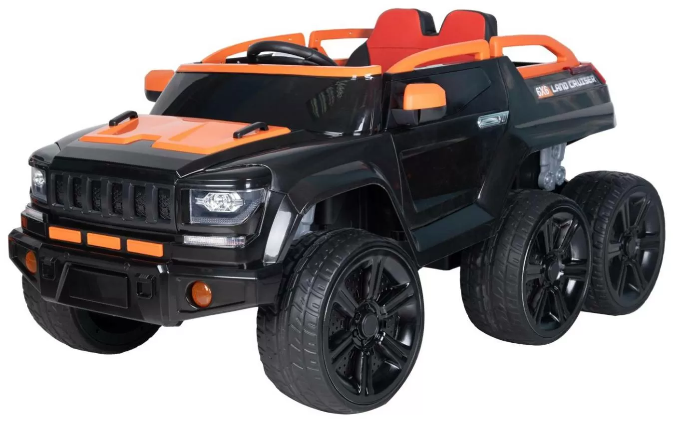 Электромобиль детский TR6628 Джип чёрно-оранжевый