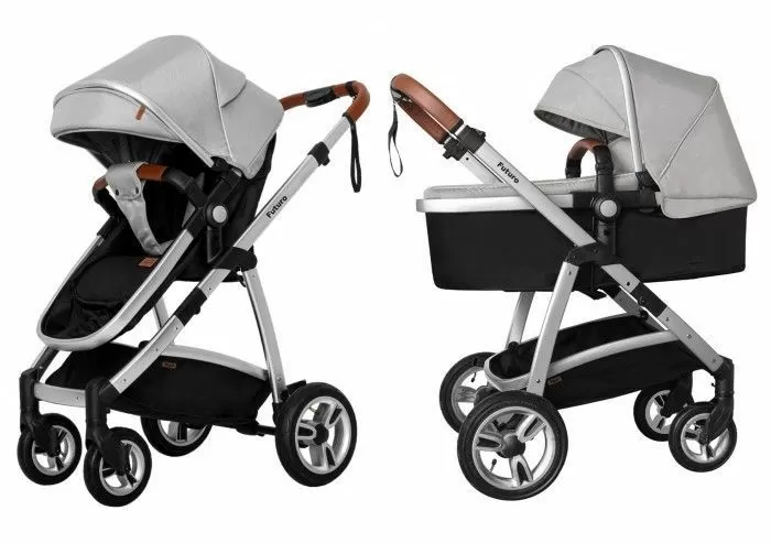 Коляска 2 в 1 Baby Tilly T-165 Futuro Air Mist Grey