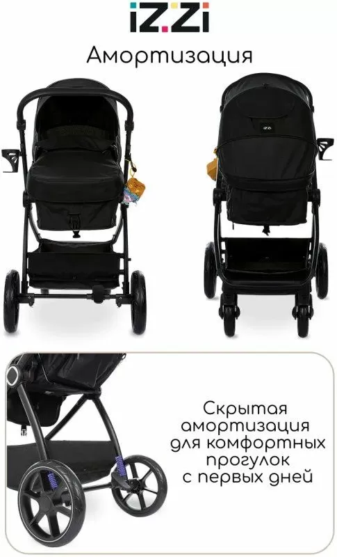 Коляска-трансформер iZZi Black