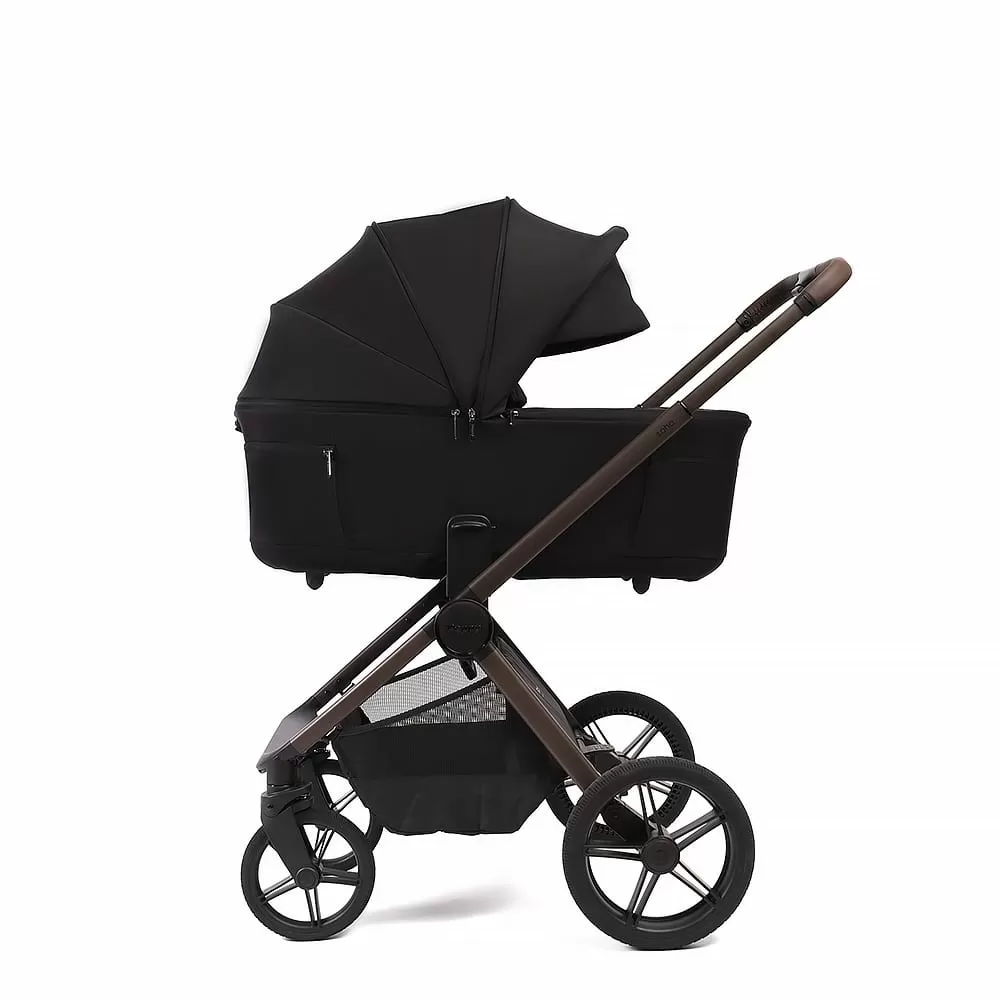 Коляска 2в1 Peppy Soho Black (рама шоколад)