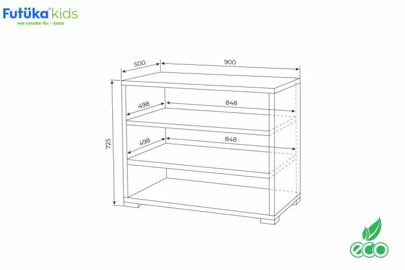 Тумба открытая Tetrix 56
