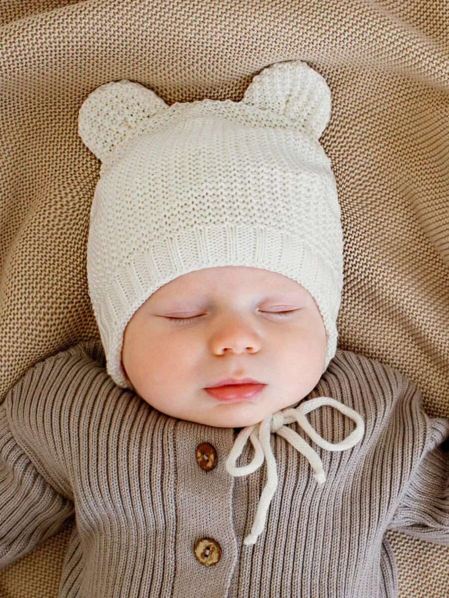 Шапка детская вязаная Pure Love Teddy, демисезонная, молочный