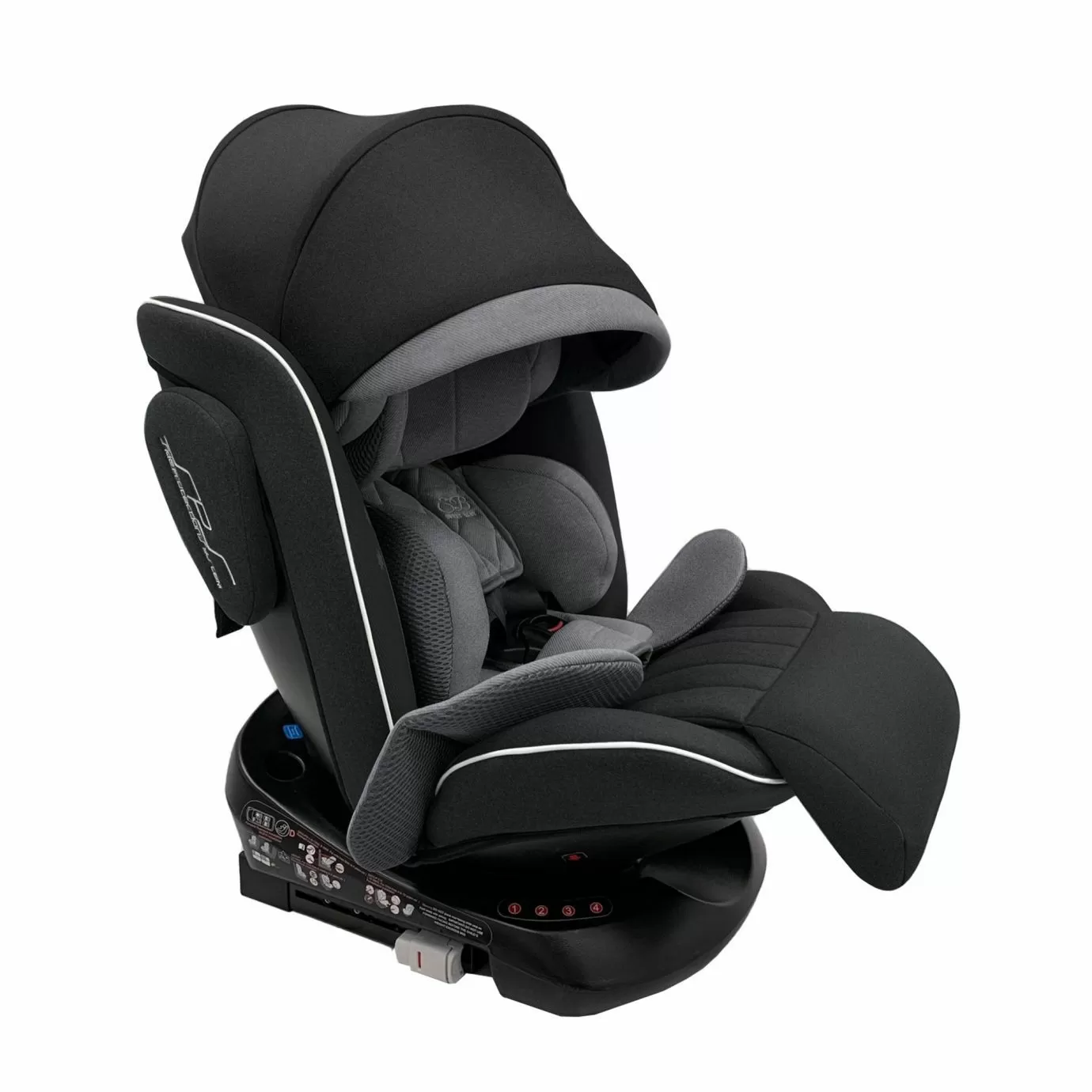 Автокресло группа 0123 (0-36) Fortuna 360 SPS Isofix Grey/Black