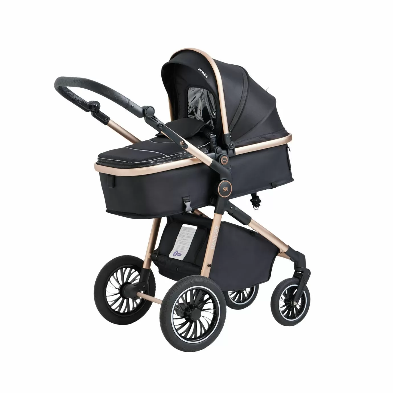 Коляска-трансформер 2в1 Ranger Black Gold