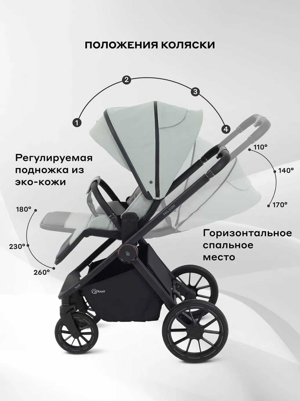 Коляска универсальная 2 в 1 Rant Falcon Neo