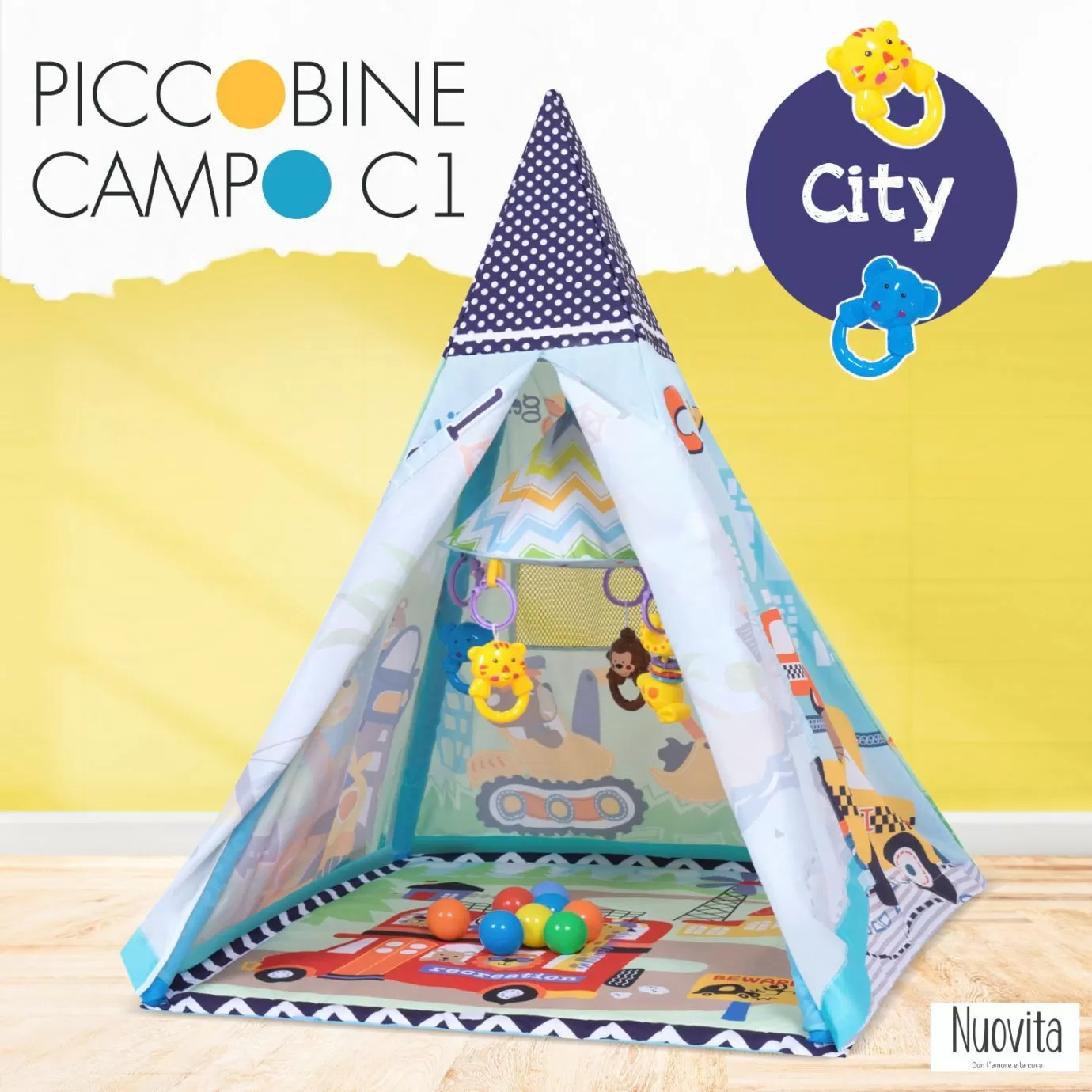 Развивающий коврик NUOVITA PICCOBINE CAMPO C1, город