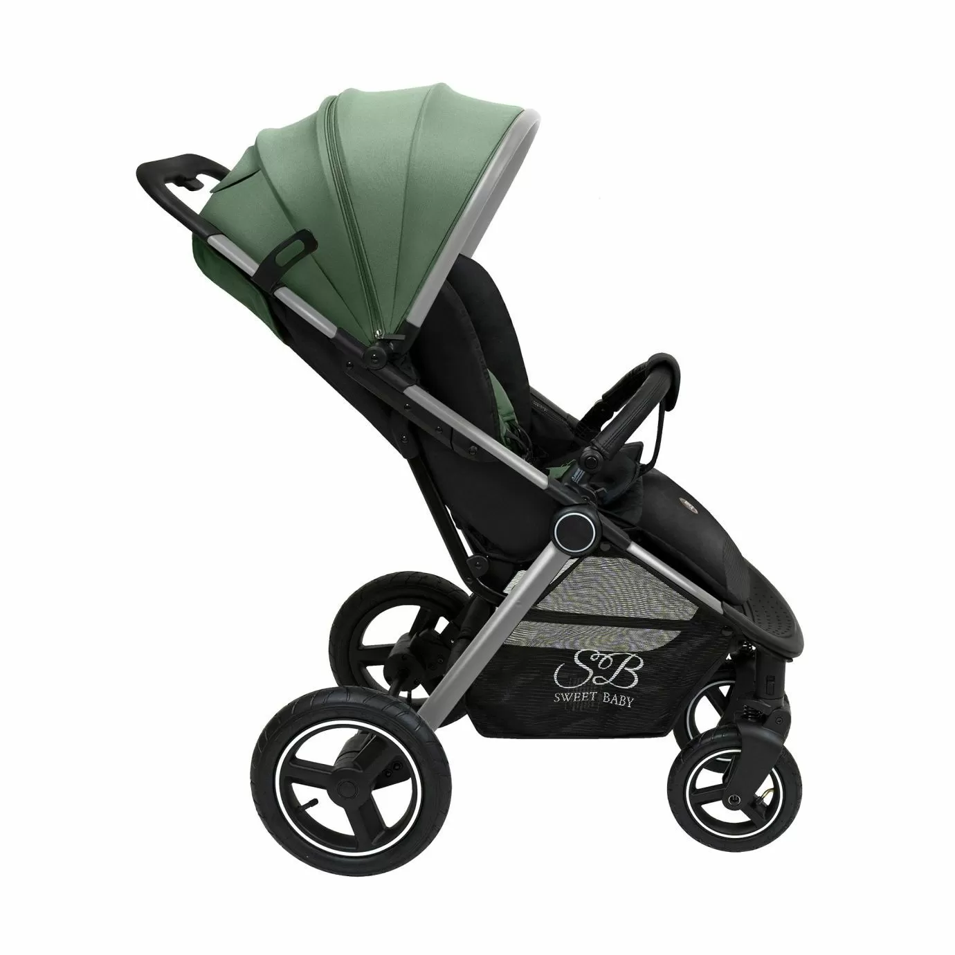 Прогулочная коляска Suburban Compatto Silver Green (Air)
